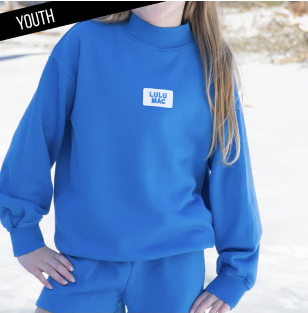 LULU MAC KID LONGSLEEVE TERRY CLOTH TOP