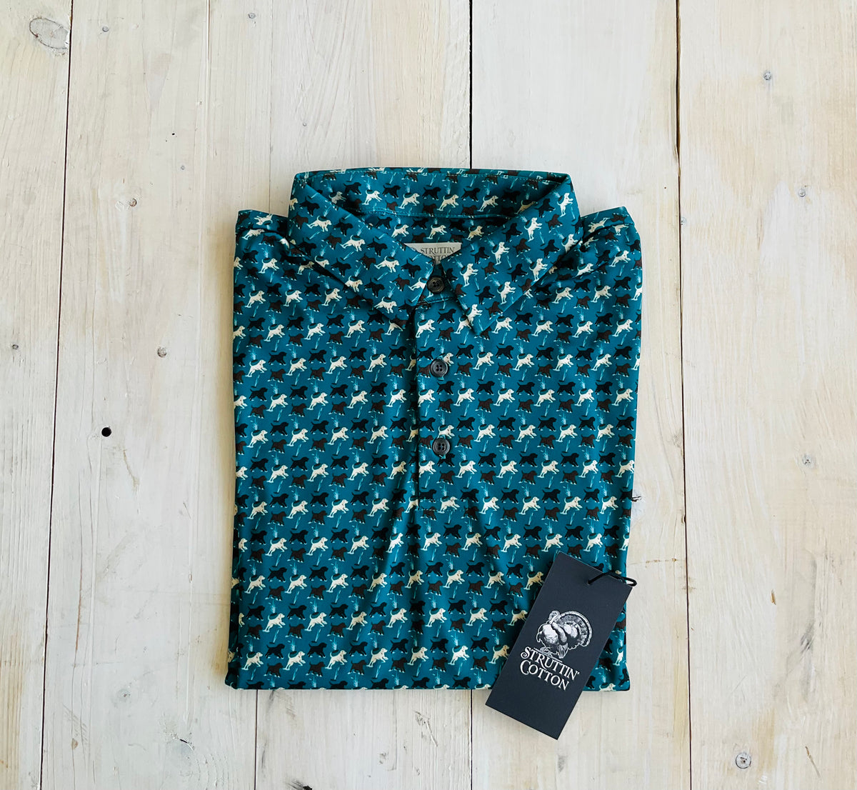 Struttin Cotton- Marsh Play Performance Polo- Teal