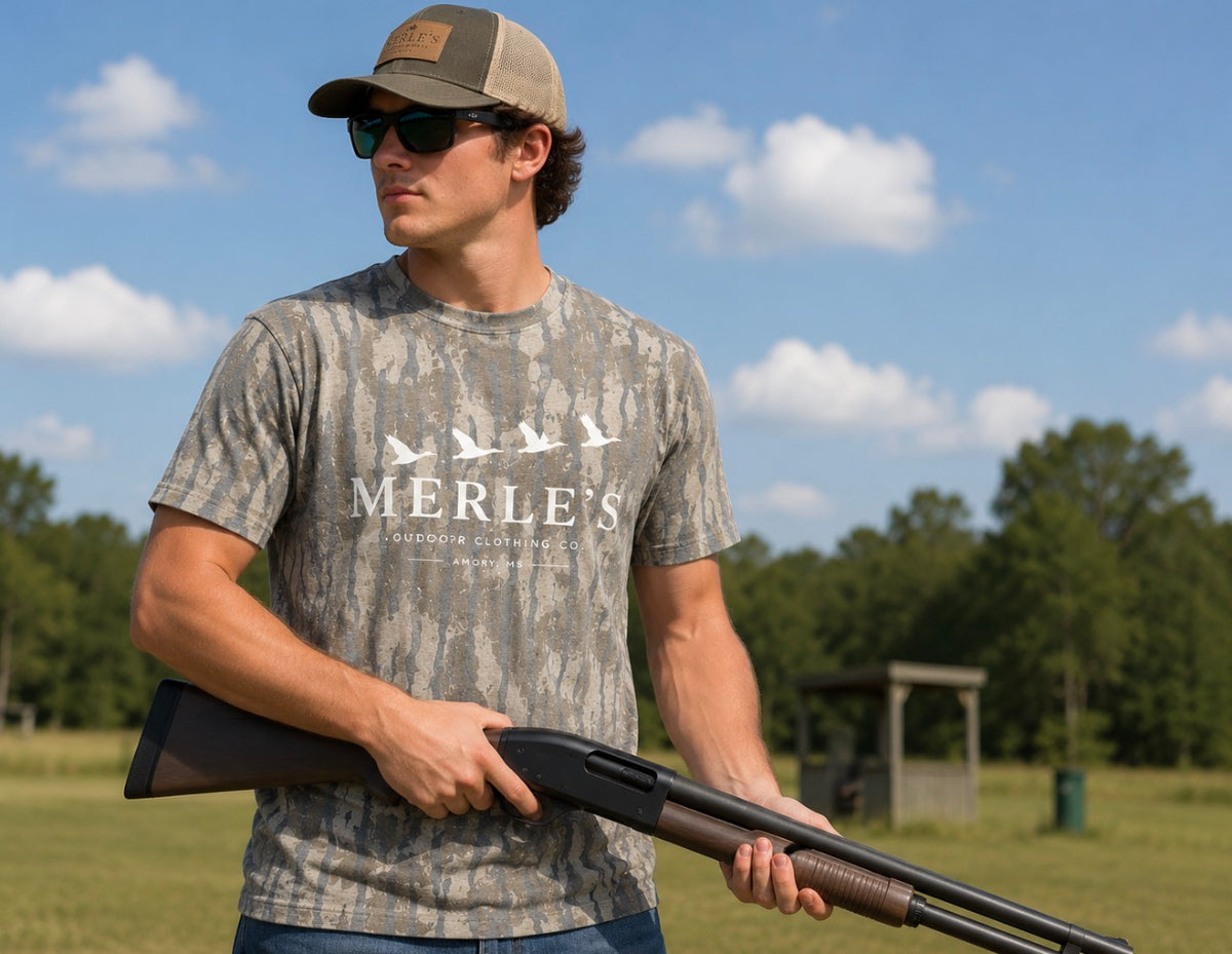 Merle’s Tri-Duck Logo Camo Tee