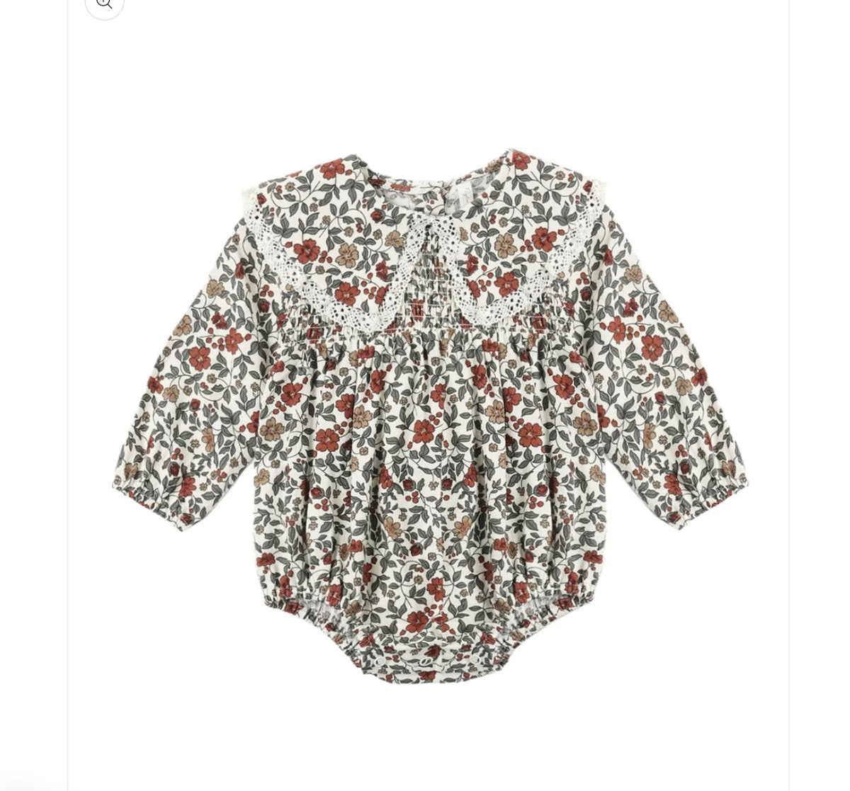 Rylee + Cru Fern Romper Holiday Floral