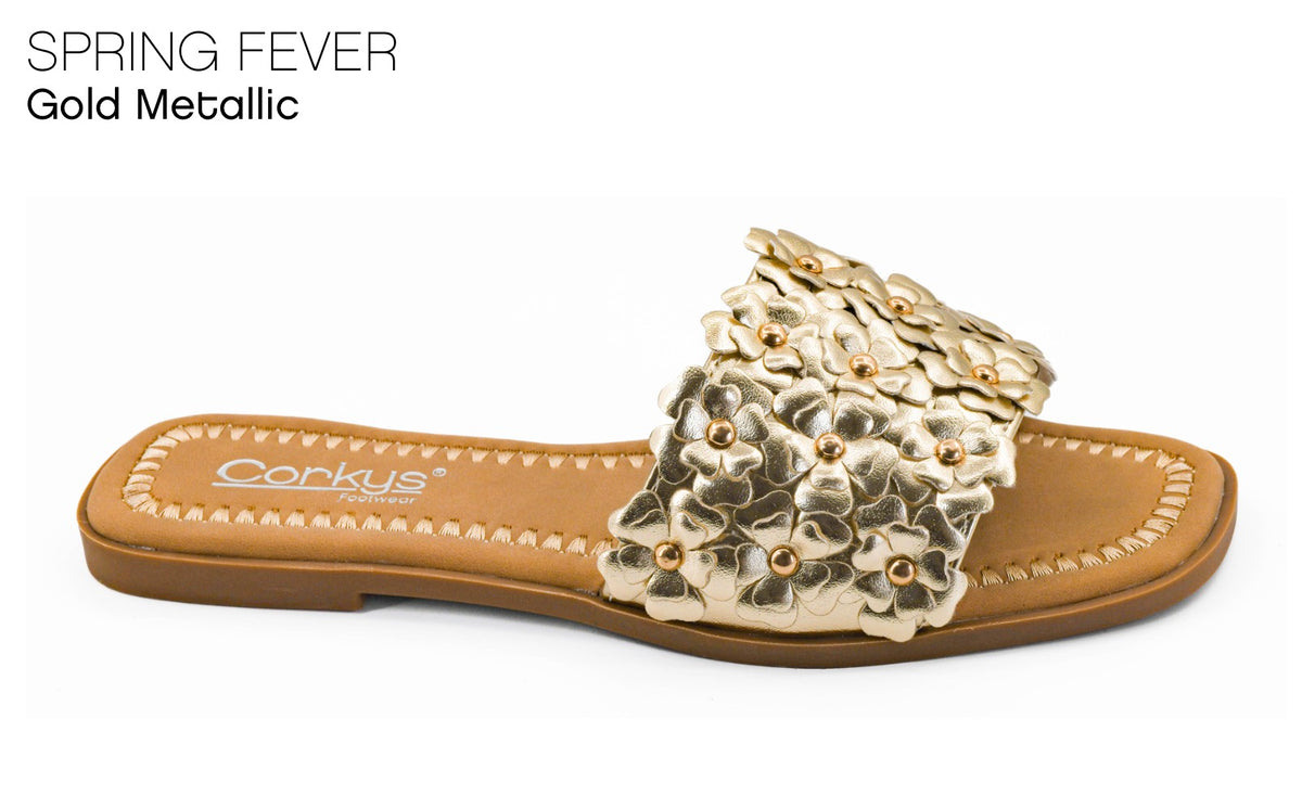 Corkys Spring Fever Sandals- Gold Metallic