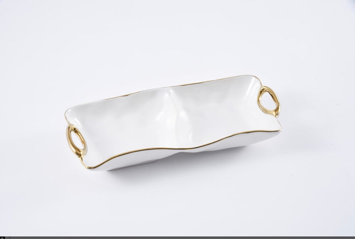 Pampa Bay 2 Section Server in Golden Handles