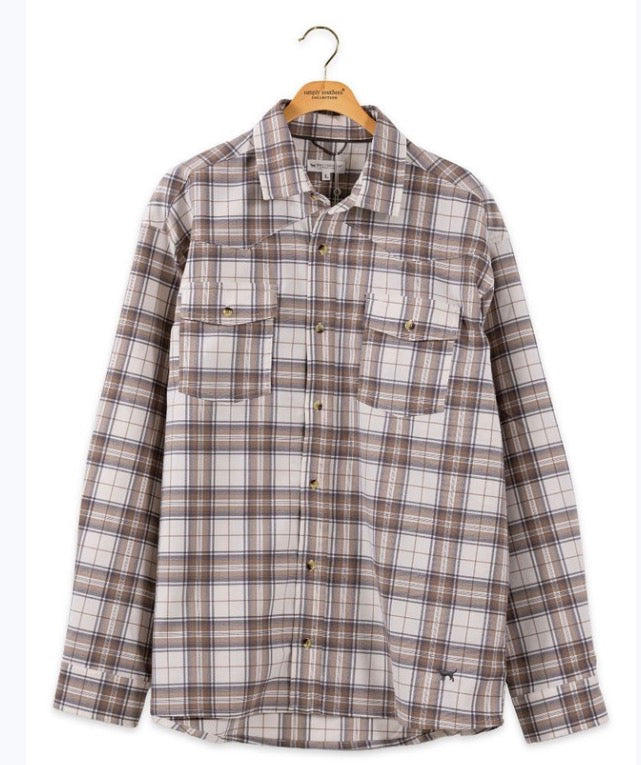 Simply Southern Men’s Western Prep Flannel Top