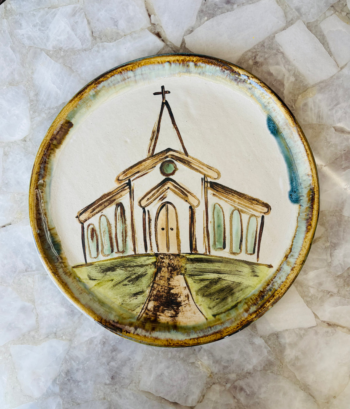 Rosaline Pottery Walk by Faith Plate