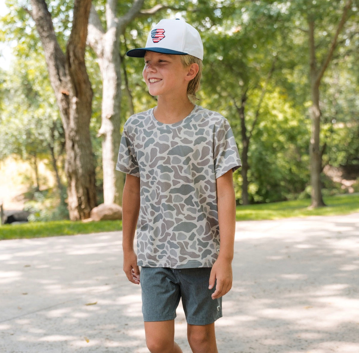 Burlebo-Boy’s GO TO TEE - CLASSIC DEER CAMO