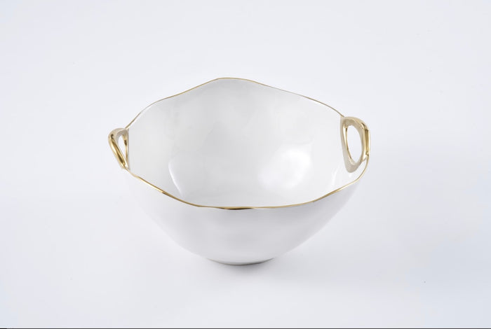 Pampa Bay Large Round Bowl in Golden Handles