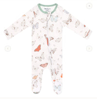Copper Pearl Zip Footie 0-3m