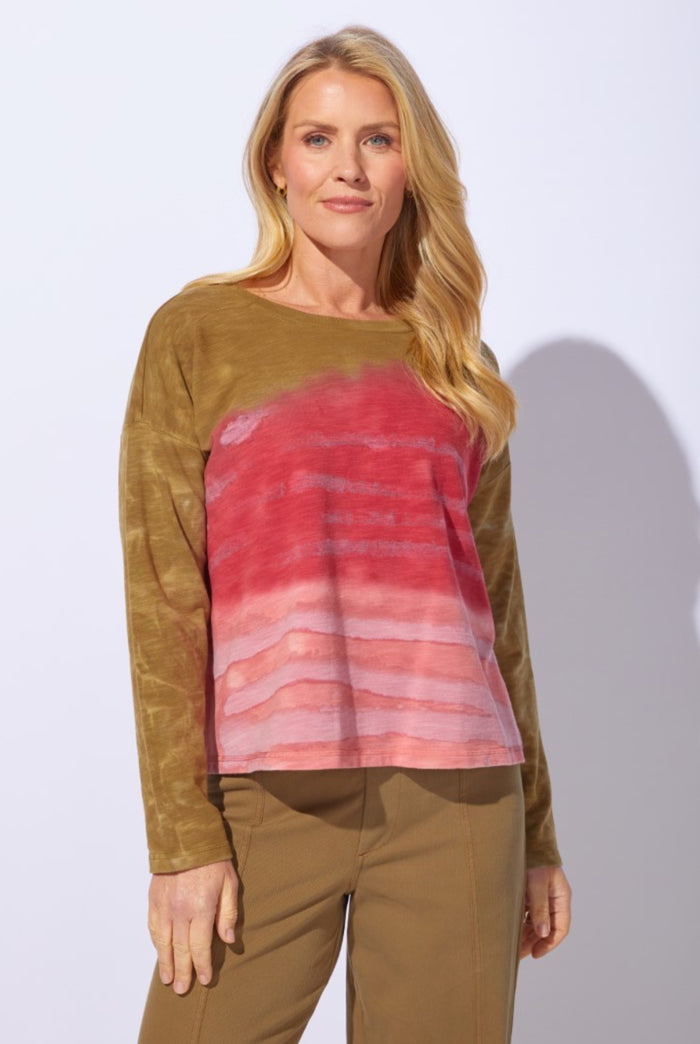 ESCAPE RIVER MODAL SPANDEX SUNSET PULLOVER