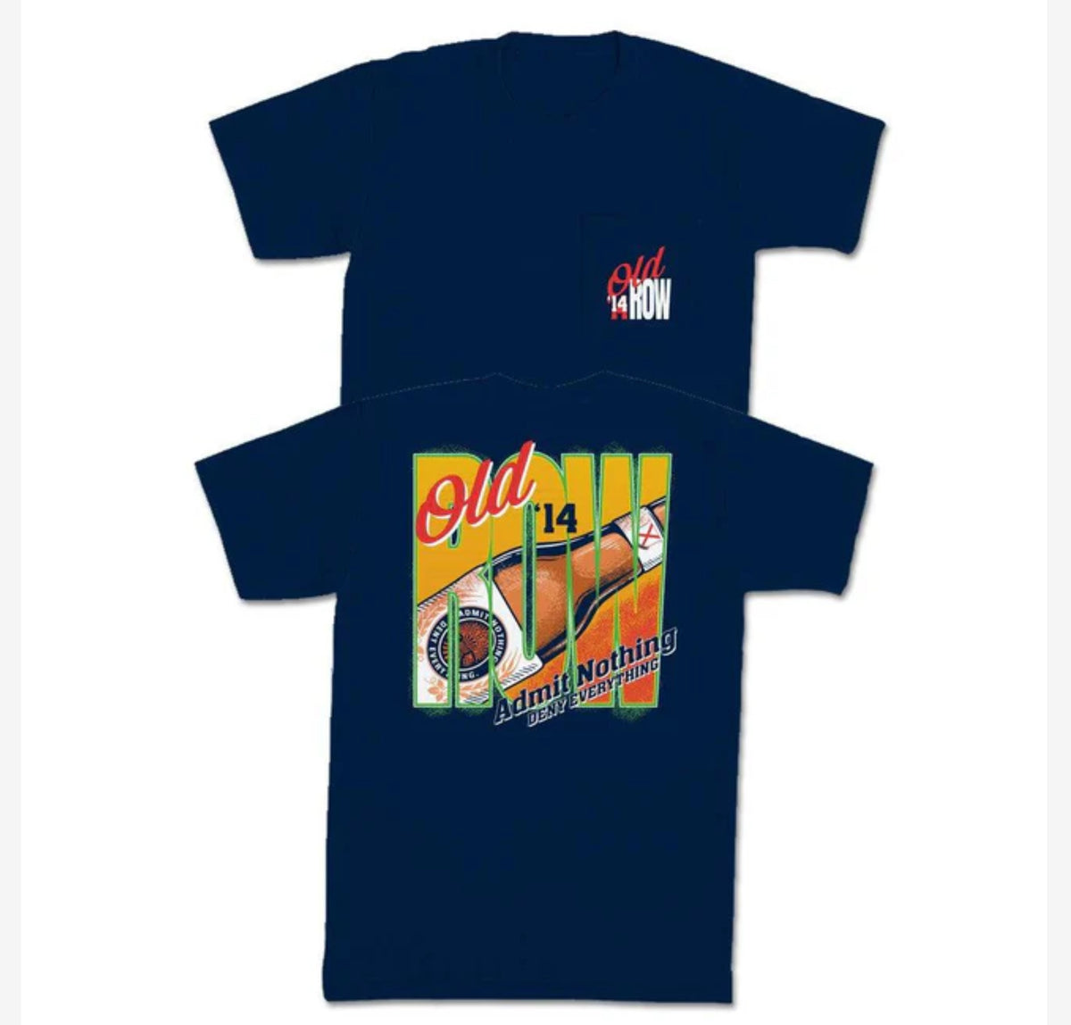 OLD ROW 90S BEER POCKET TEE-NAVY