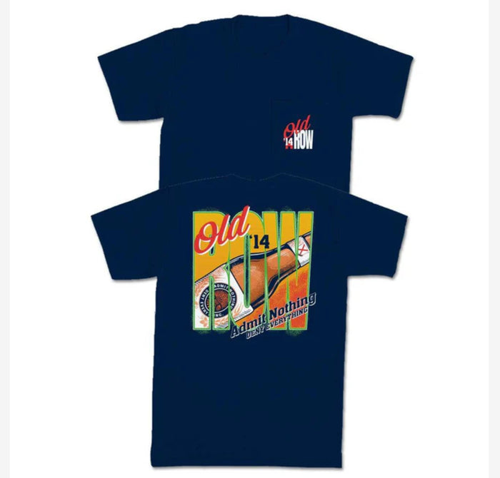 OLD ROW 90S BEER POCKET TEE-NAVY
