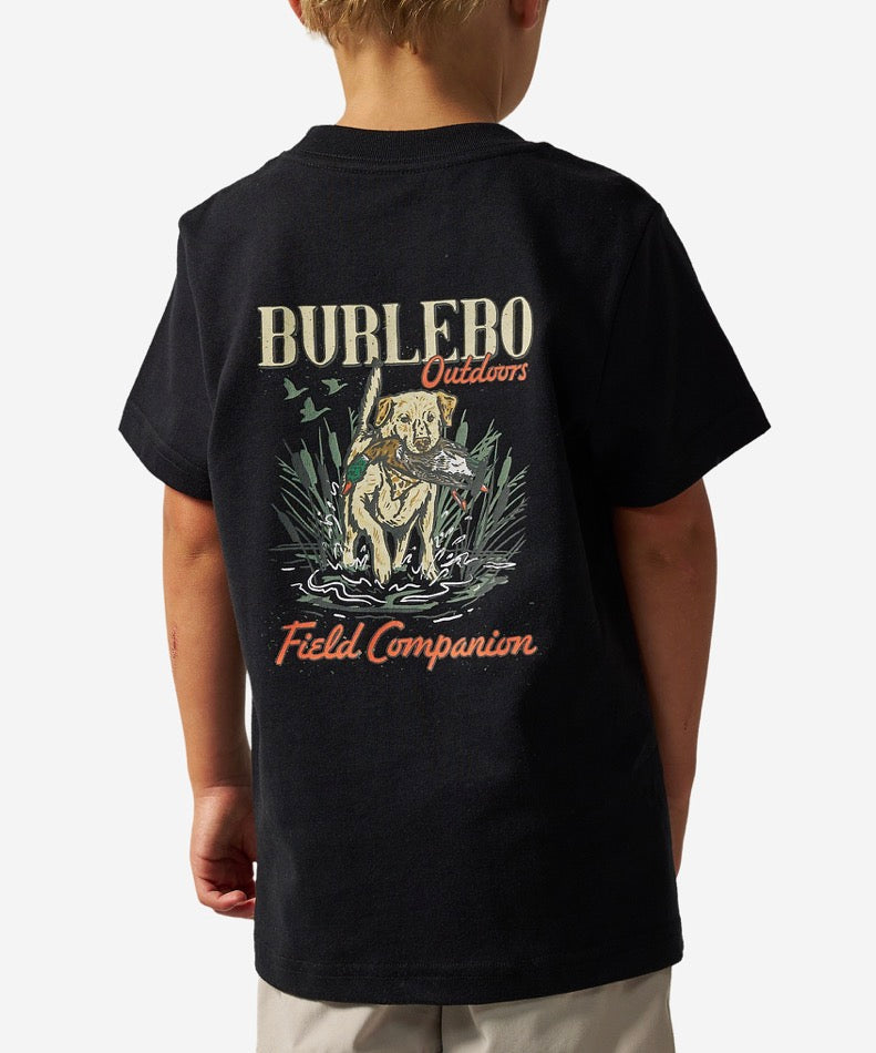 Burlebo-YOUTH SHORT SLEEVE TEE - FIELD COMPANION - BLACK