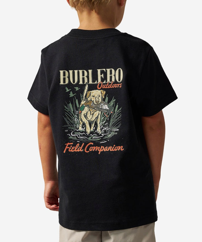 Burlebo-YOUTH SHORT SLEEVE TEE - FIELD COMPANION - BLACK
