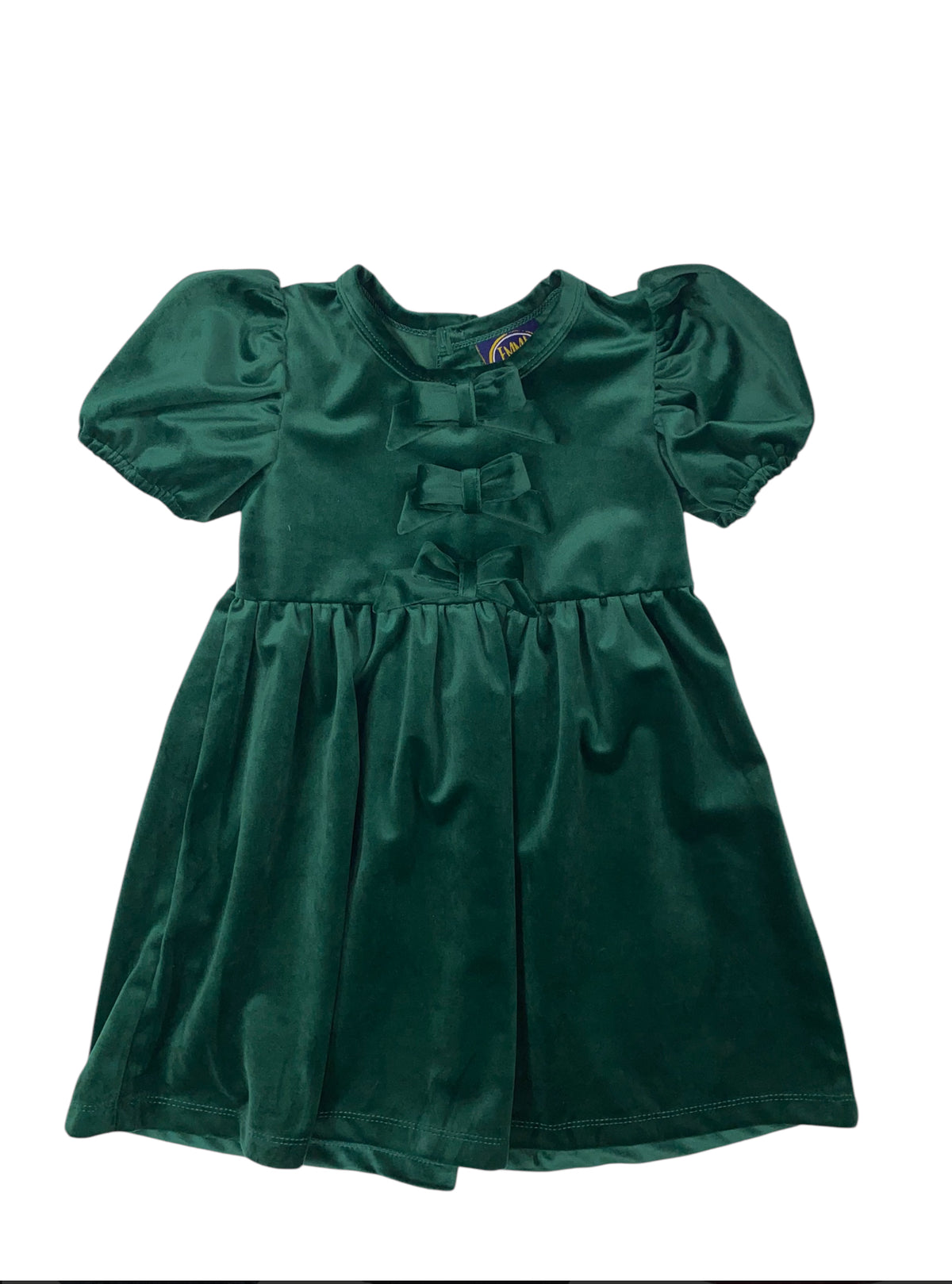 Emma Jean Chelsea Bow Dress–Emerald
