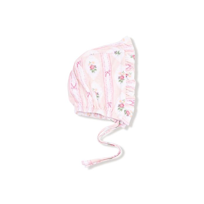 Angel Dear Ogee Lace Floral - Ruffle Bonnet