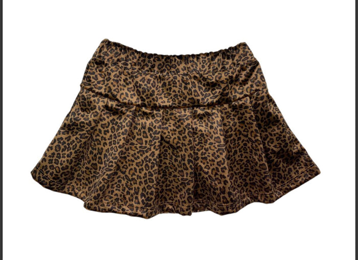 Emma Jean Leopard Pleated Skirt