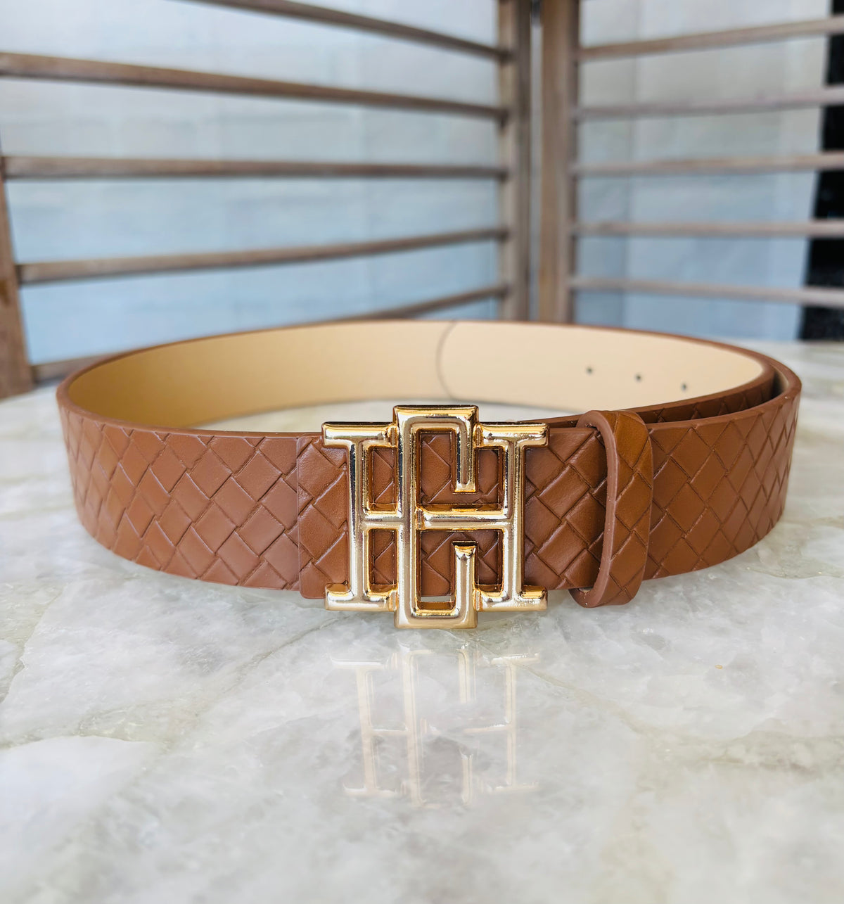 Caroline Hill Bridgette Belt Woven Saddle