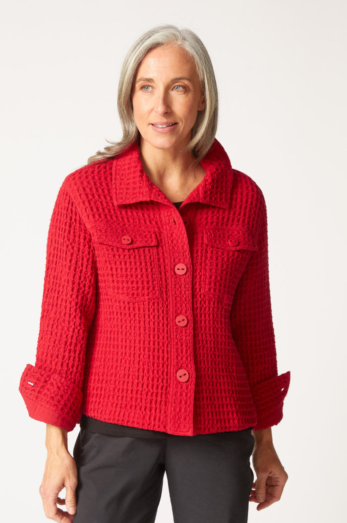 HABITAT WASHED HONEYCOMB SHACKET