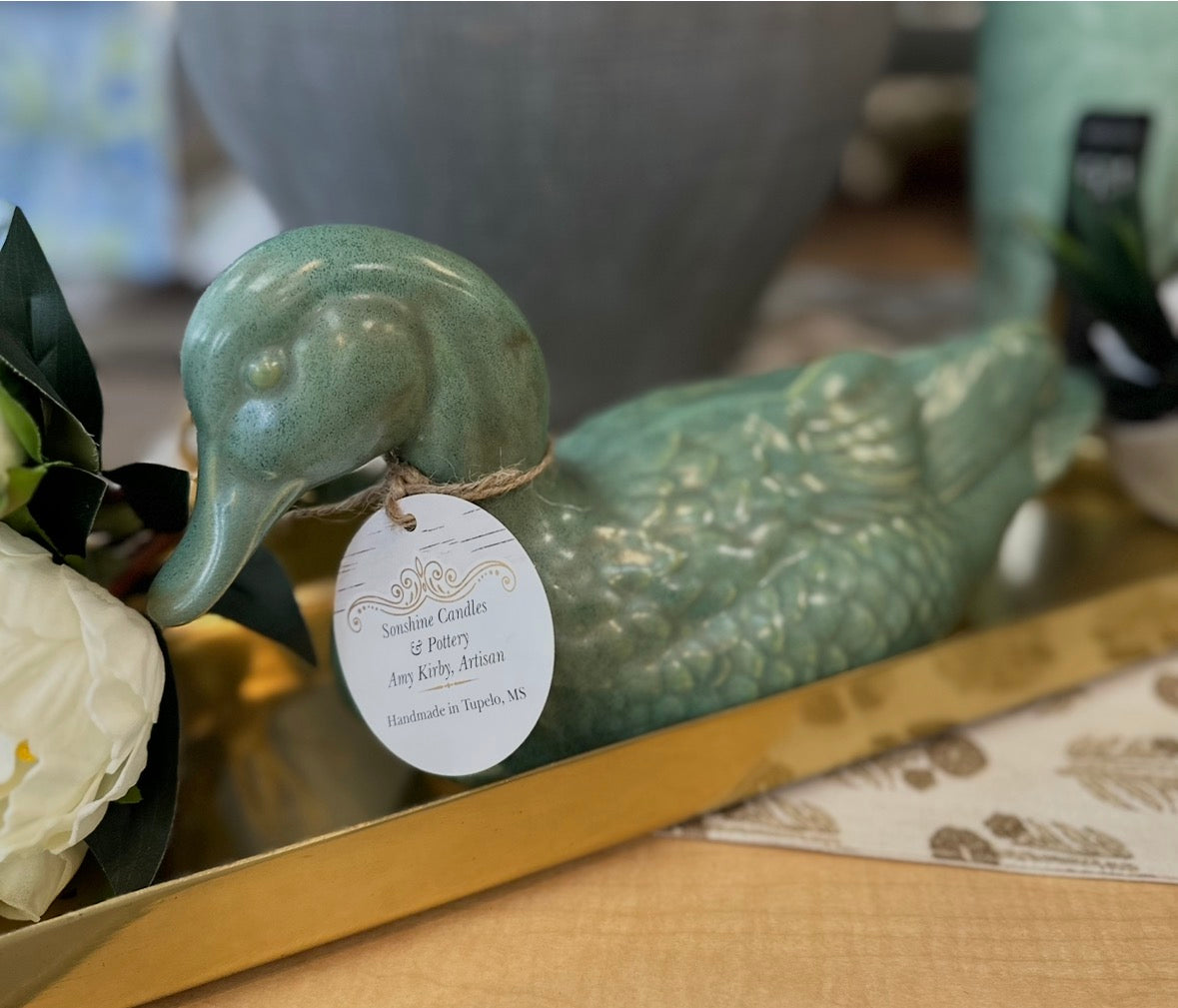 Sonshine Pottery Turquoise Duck