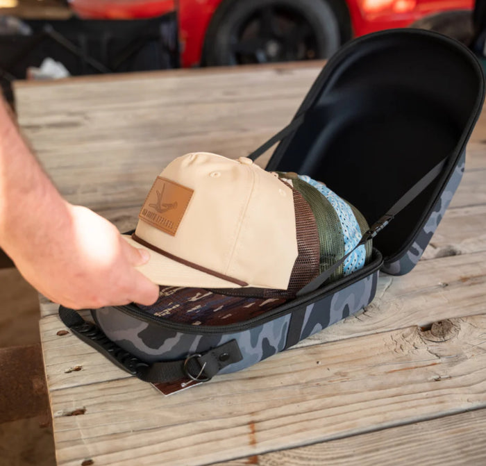 Old South-6 Hat Travel Case -Blackout Camo