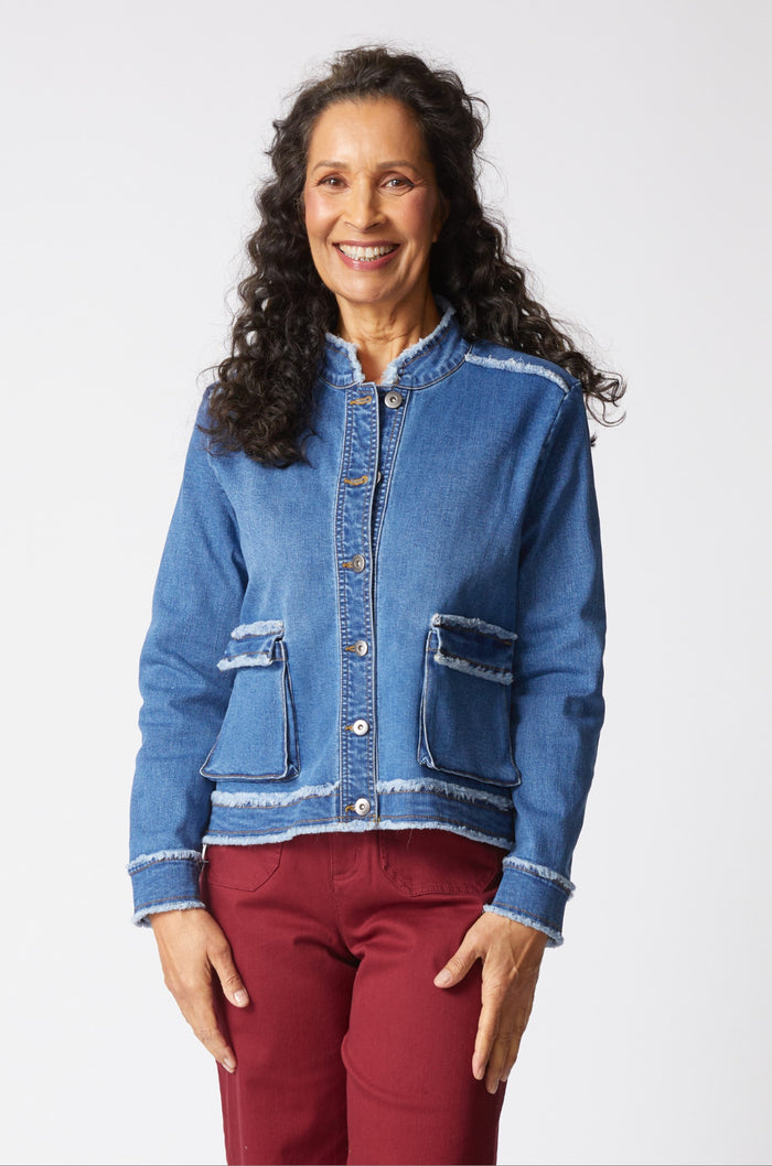 HABITAT STRETCH DENIM CARGO JACKET