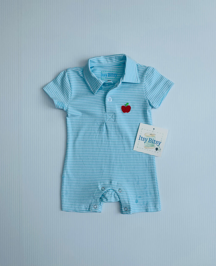 Itsy Bitsy Apple Polo Romper