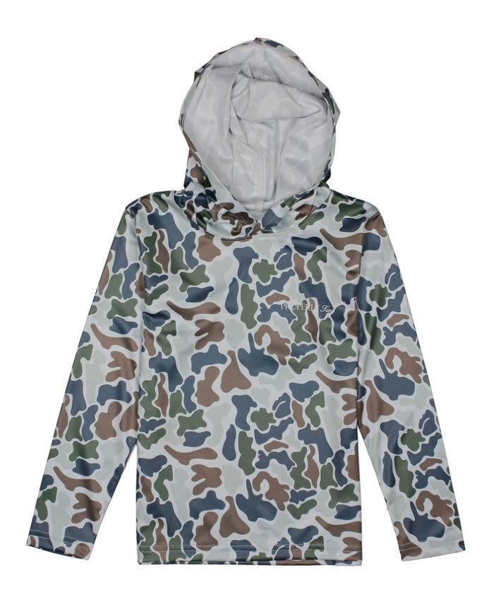 Properly Tied Boys Sportsman Performance Hoodie - Terra Camo