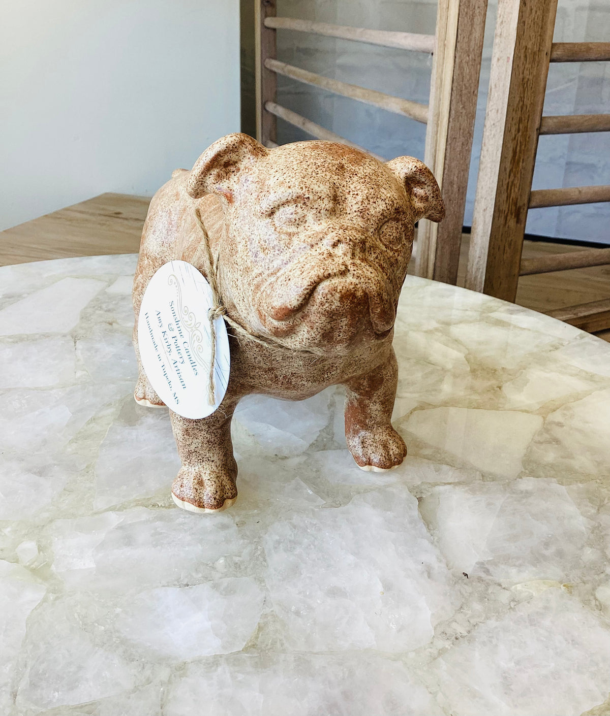 SonShine Pottery Bulldog Standing Nutmeg