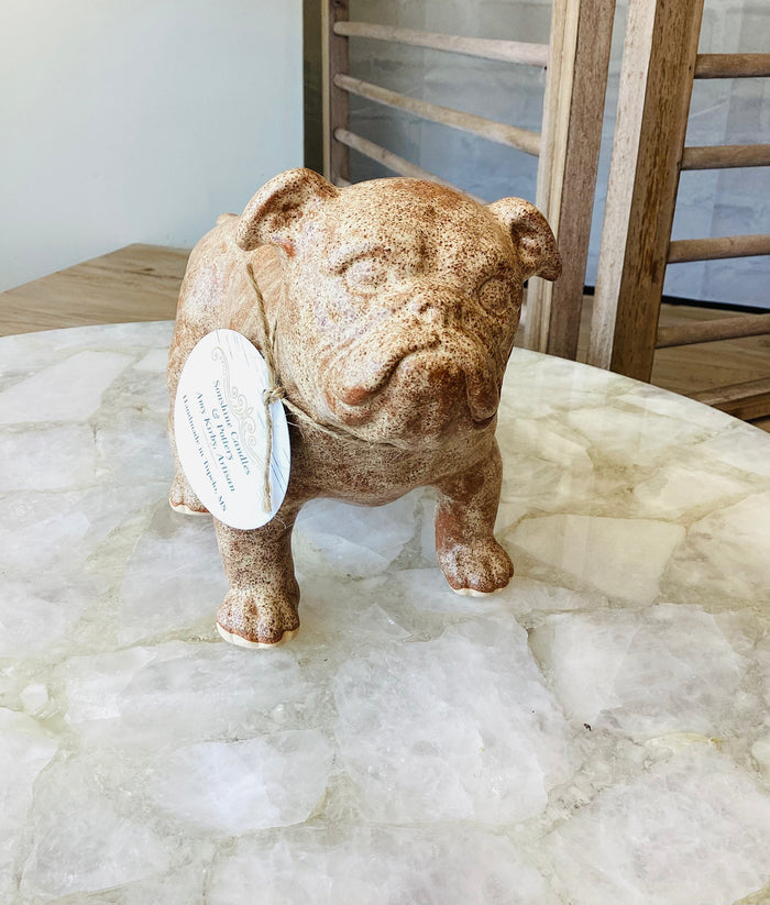 SonShine Pottery Bulldog Standing Nutmeg