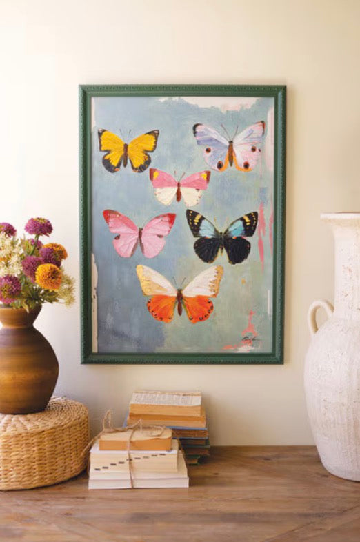 Framed Butterfly Painting