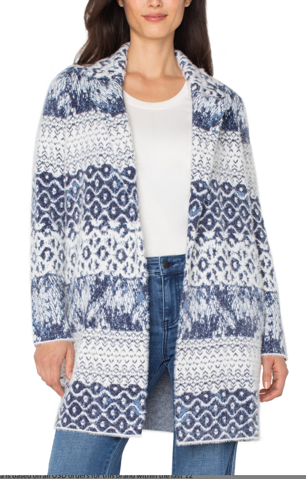 Liverpool Long Sleeve open front sweater coat 32 3/4"