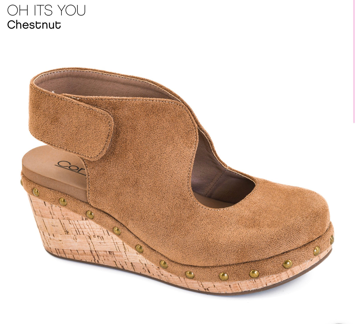 Corkys Oh It’s You Wedge Sandal-Chestnut