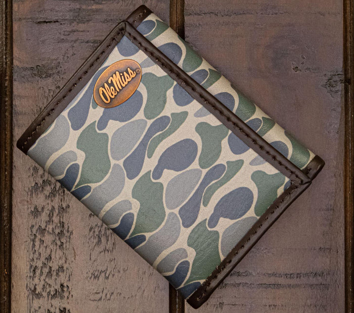 Zep-Pro TRIFOLD OLD SCHOOL CAMO LEATHER WALLET