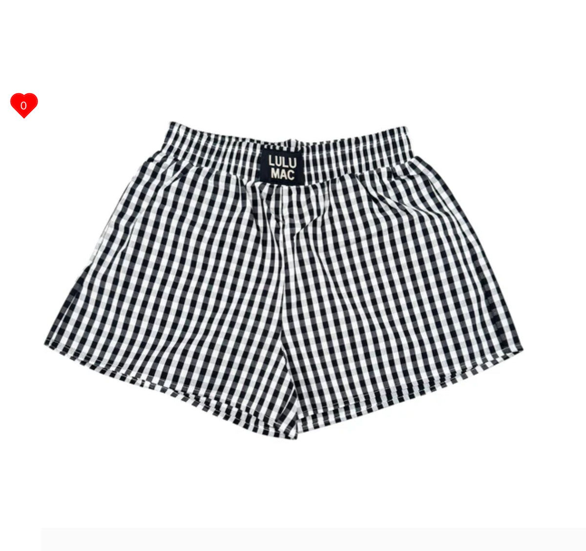 LULU MAC BXGH-BLACK GINGHAM BOXER SHORT
