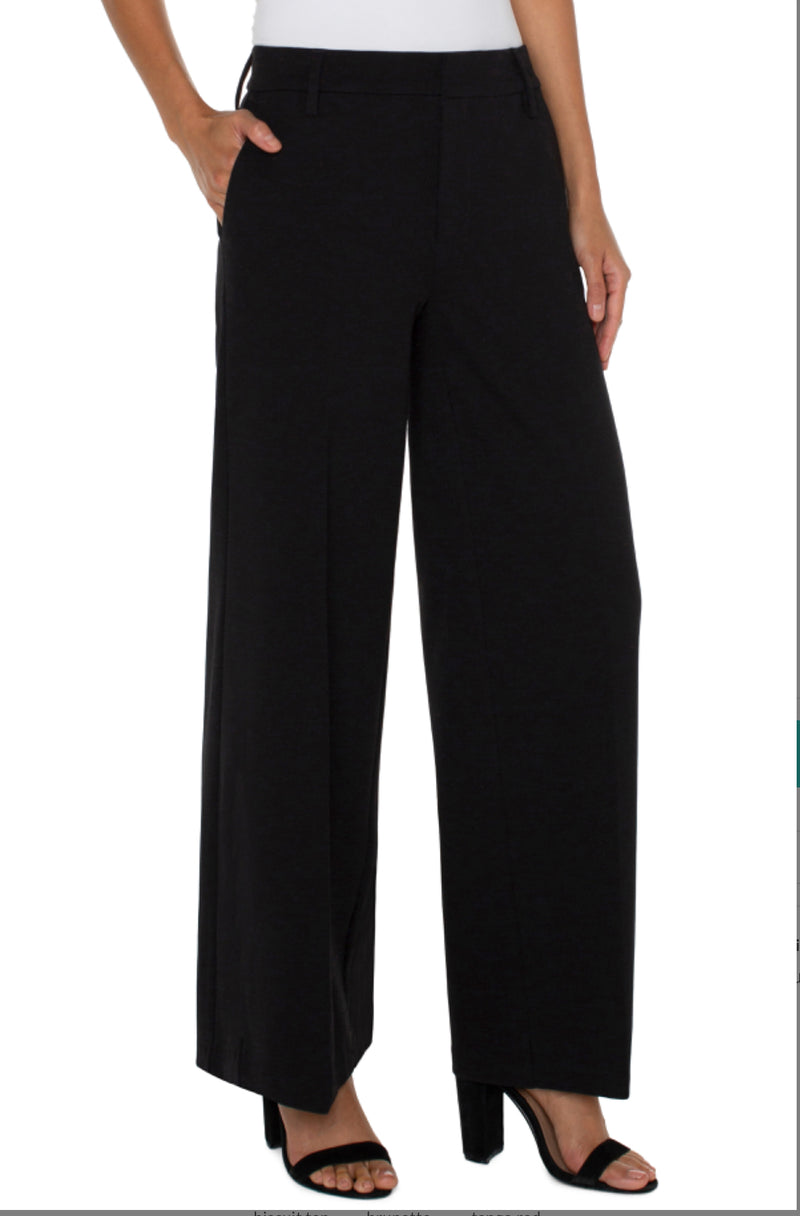 Liverpool kelsey wide leg trouser black