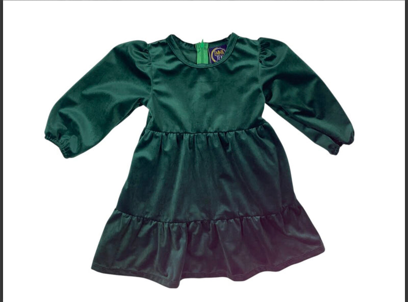 Emma Jean Kindly L/S Dress–Emerald