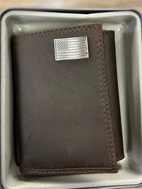 Zep-Pro MEN'S TRIFOLD LEATHER WALLET
