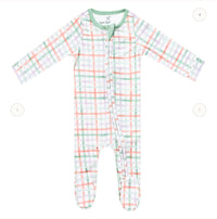 Copper Pearl Zip Footie 0-3m