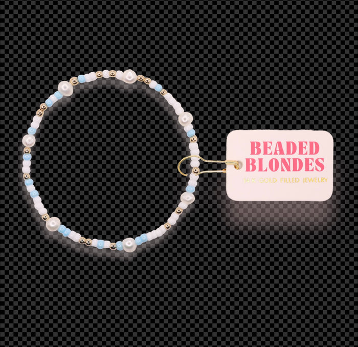 Blue Pearl Sprinkle Bracelet