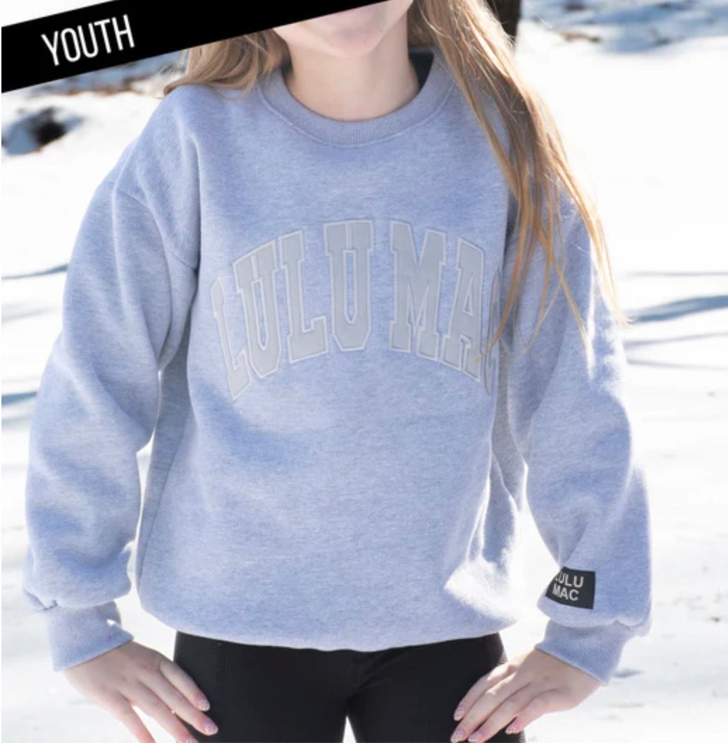 LULU MAC YOUTH MONO SWEATSHIRT-LT GREY