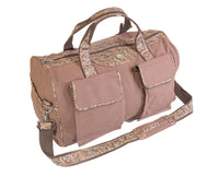 Zep-Pro BROWN WAXED CANVAS OLD SCHOOL CAMO WEEKENDER BAG