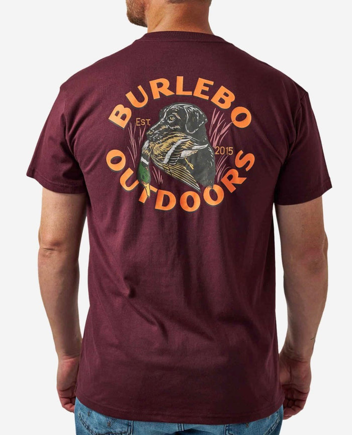 Burlebo-SHORT SLEEVE TEE - DUCK DOWN - MAROON