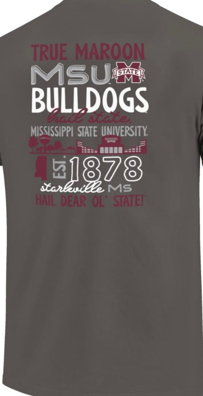 Mississippi State School Elements Stack long sleeve Tee