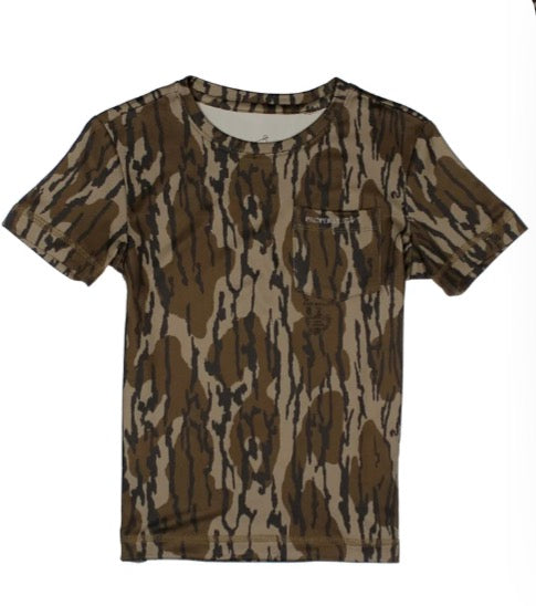 Properly Tied Boys Ravine Pocket Tee SS Mossy Oak Original Bottomland