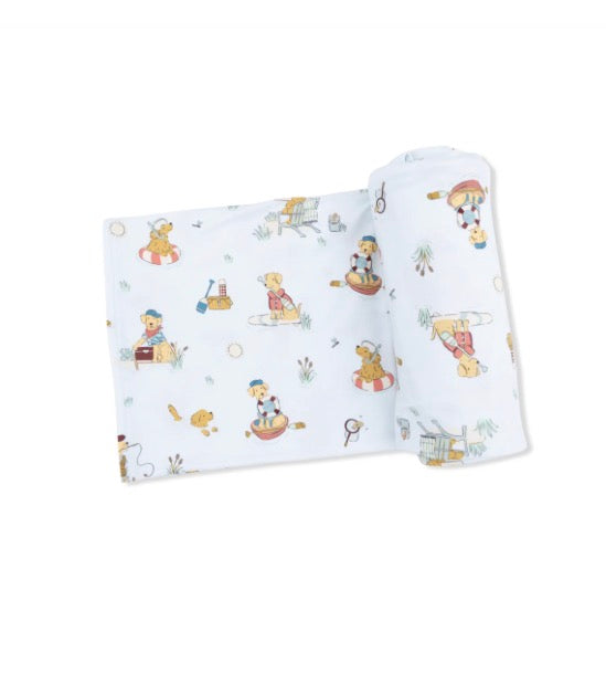 Angel Dear Swaddle Blanket-Lake Buddy Dogs