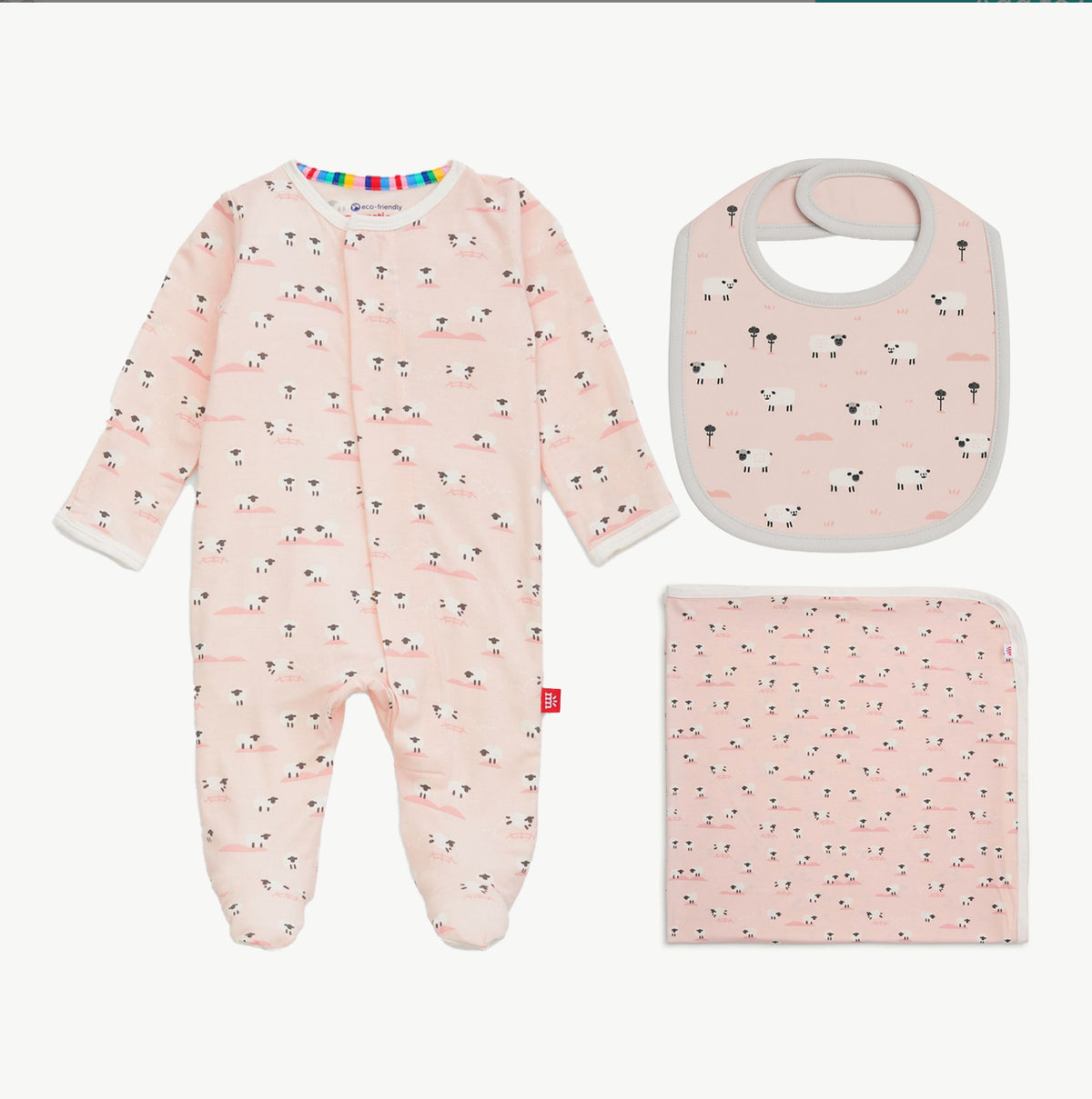 Magnetic Me Baa Baa Baby Pink Modal 3pc Gift Set