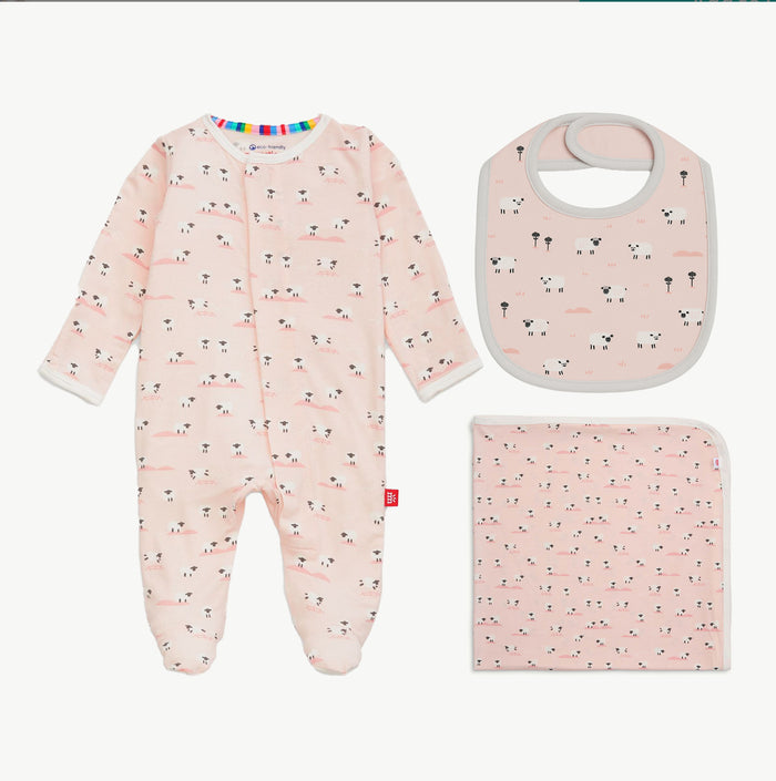 Magnetic Me Baa Baa Baby Pink Modal 3pc Gift Set