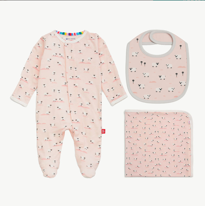 Magnetic Me Baa Baa Baby Pink Modal 3pc Gift Set