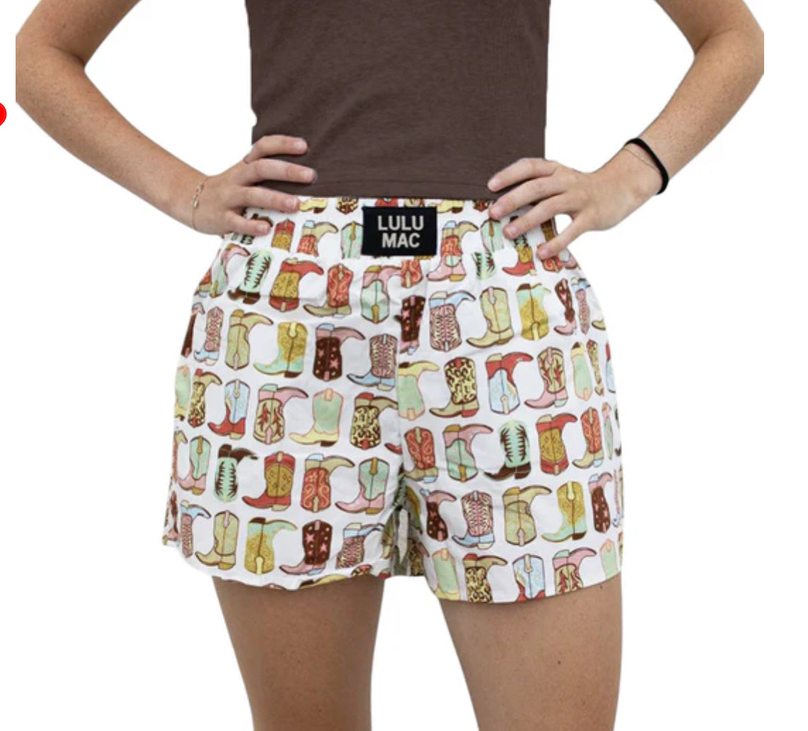 LULU MAC BOOT BOXER SHORT WHITE