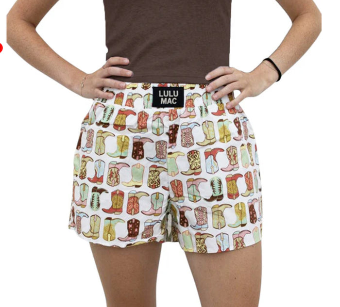 LULU MAC BOOT BOXER SHORT WHITE