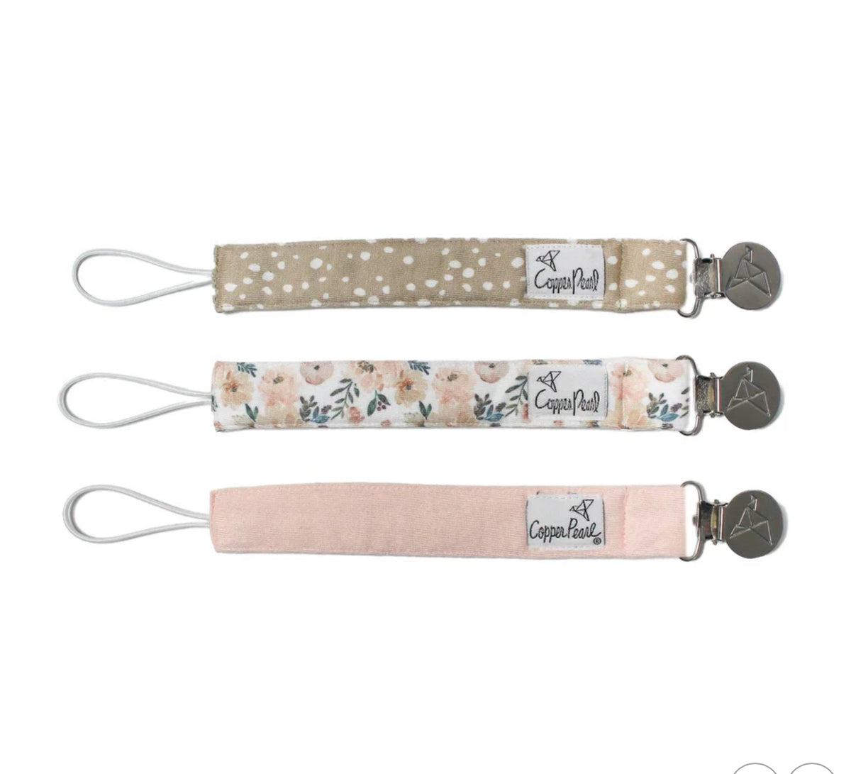 Copper Pearl Binky Clips
